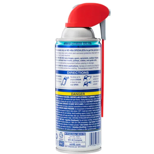 Vista 6 de WD-40 Producto multiuso, tamaño industrial, 16 onzas y WD-40 Specialist - Spray protector de grasa de litio blanco con aerosoles inteligentes de 2