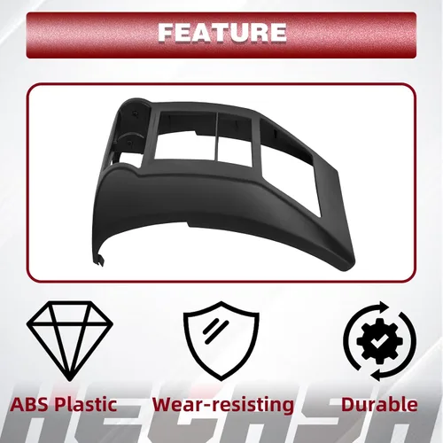 Vista 4 de HECASA Kit de tablero de doble DIN con arnés de cableado compatible con Jeep Wrangler TJ Radio Dash Bisel 2003-2006