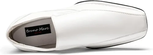 Vista 4 de Bruno Marc - Mocasines Giorgio de vestir con forro de cuero para hombre