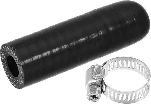 Vista 18 de uxcell 1 Unidades 0.236 in ID silicona refrigerante tapa con abrazadera para calentador de refrigerante derivación vacío puerto de agua negro