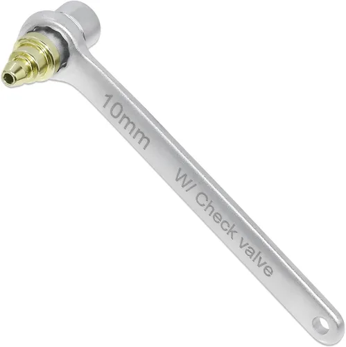 Vista 7 de FIRSTINFO F35086A - Mini purgadora de frenos de 0.315 in con válvula de retención y enchufe de 6 puntos para purga de frenos automotriz y motocicleta