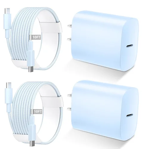 Vista 17 de Cargador para iPhone 16 15 Pro Max de carga rápida, bloque de carga USB C de 20 W para iPhone 16 15 con cable de carga tipo C de 3 metros