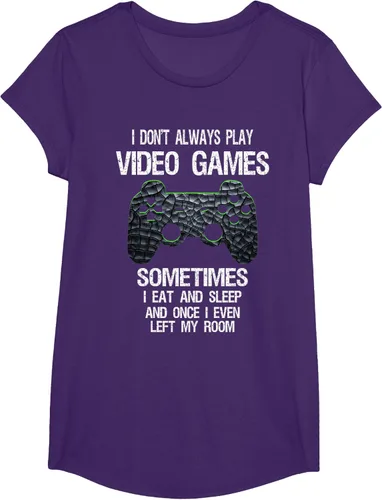 Vista 19 de Funny Gamer Video Games - Camiseta para niños y adolescentes, ajuste clásico, color negro, mezcla de algodón, Negro