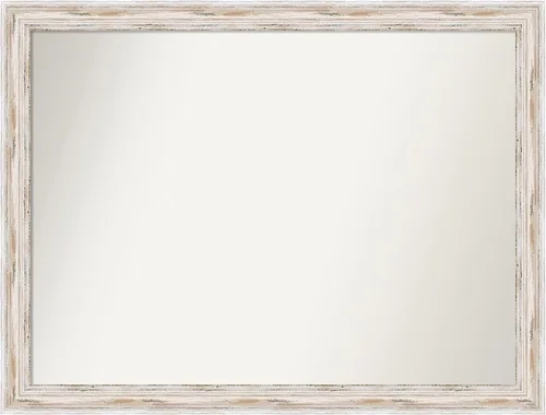 Vista 459 de Amanti Art Espejo personalizado, espejo de baño estrecho Alexandria White Wash, espejo de pared o espejo de tocador de baño sobre el fregadero