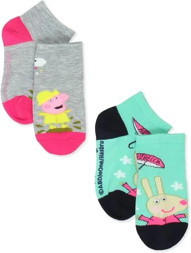 Vista 6 de Peppa Pig Paquete de 6 calcetines estilo cuarto con pinzas para niños pequeños