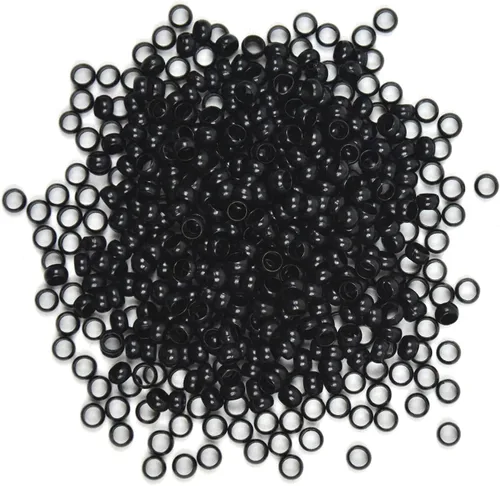 Vista 9 de Extensiones de cabello con microeslabones de 0.118 pulgadas, cuentas de micro anillos de cobre, nano cuentas para extensiones de cabello