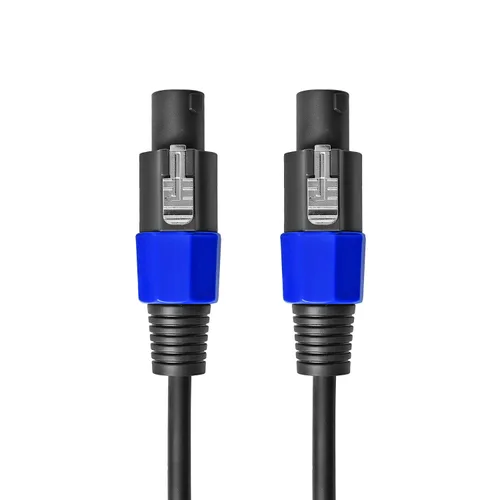 Vista 3 de 2 Unids 3 pies Speakon profesional a Speakon Cables Cable Altavoz Amplificador de Audio Cable 0.276 in con bloqueo giratorio
