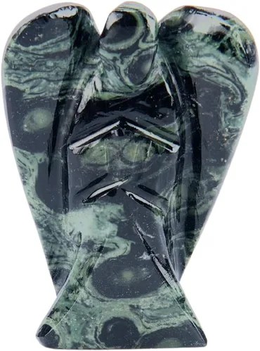 Vista 34 de Anaya Agate Estatua de ángel de amazonita, hermoso ángel de la guarda de 2 pulgadas, ángel de cristal natural, dijes de ángel tallados a mano