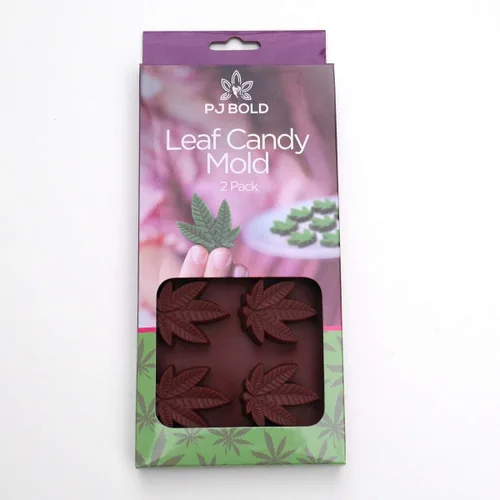Vista 6 de PJ BOLD Moldes de silicona de hoja de cáñamo de marihuana para molde de caramelo de gomitas de chocolate, paquete de 2