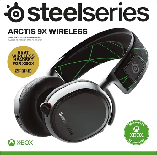 Vista 9 de SteelSeries Arctis 9X Wireless Gaming Headset Integrated Xbox Wireless Bluetooth 20 Hour Battery Life for Xbox One and Series X