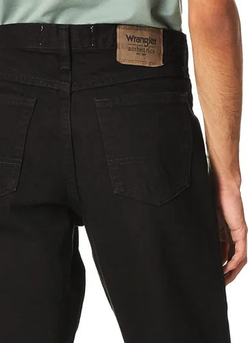 Vista 2 de Wrangler Authentics Jeans clásicos para hombre, corte holgado, con 5 bolsillos de algodón
