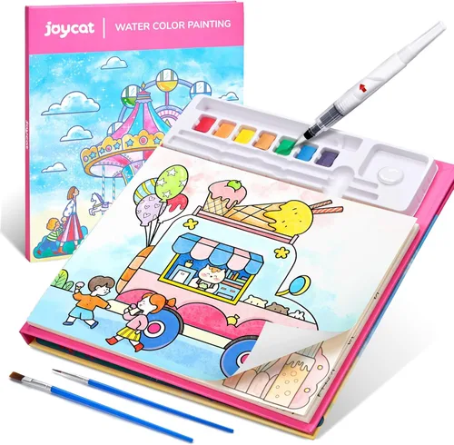 Vista 18 de JoyCat Libros de pintura con agua para colorear para niños pequeños, juegos de pintura de acuarela para niños de 3 a 5 años, 4 a 8 años, actividades