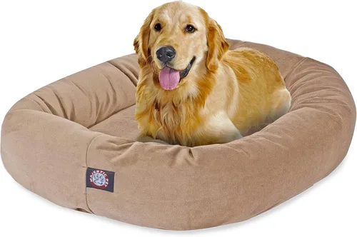 Vista 30 de Majestic Pet Cama para Perros de 52 Pulgadas de Ante Calmante Lavable 52x35x11 (Pulgadas) – Acogedora Cama Redonda para Perros con Forma de Dona
