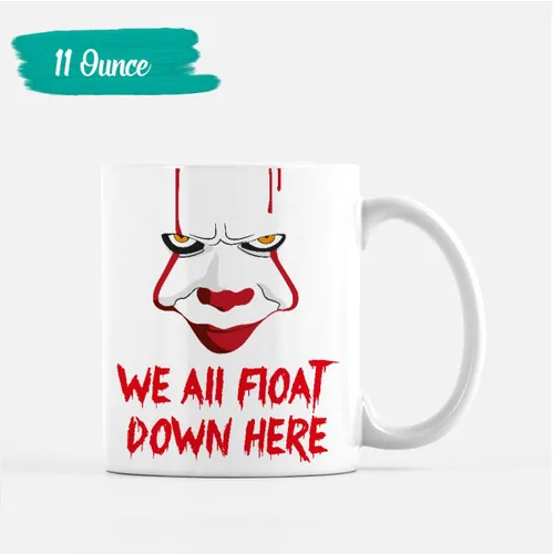 Vista 2 de Pennywise 2017 taza IT payaso tazas de café We All Float Down Here Cup (11 oz)