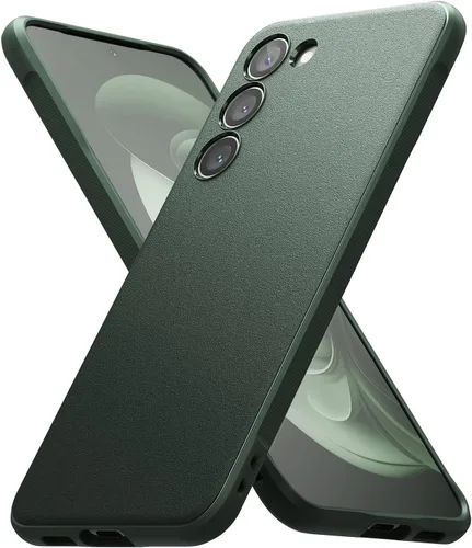 Vista 2 de Ringke Onyx - Funda compatible con Samsung Galaxy S23 [verde oscuro] + marco de cristal de lente de cámara compatible con Samsung Galaxy S23