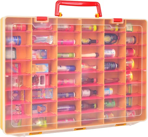Vista 15 de FULLCASE Funda compatible con 5 Surprise for Mini Brands Toys Series 1-4, almacenamiento de cápsulas misteriosas, para colección Mini Mart Azul