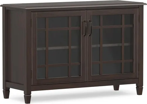 Vista 13 de SIMPLIHOME Connaught - Armario de madera maciza de 60 pulgadas de ancho, color negro