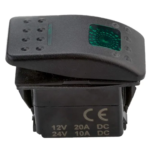 Vista 7 de Amarine Made Interruptor basculante impermeable de 12V 20 amperios On-Off-On de 2 posiciones para barco marino DPDT de 7 pines con 2 lámparas LED