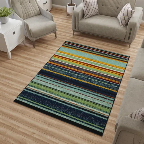 Vista 28 de Ottomanson Alfombras de 5 x 6 pies 6 pulgadas para sala de estar, alfombra de área para dormitorio, antideslizante, duradera y grande para zonas