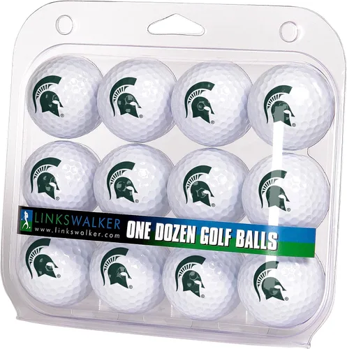 Vista 52 de LinksWalker Bolas de golf universitarias 12 bolas de regalo, tamaño reglamentario, bolas de 2 piezas