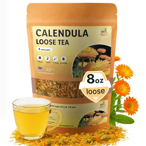 Vista 18 de TeaDreamTea Muestra de té de hierbas sueltas 8 paquetes de té de hierbas Té de hierba de limón Hoja suelta Té de caléndula flores secas Té