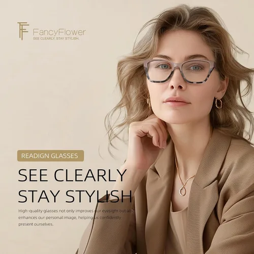Vista 2 de Cateye Reading Glasses for Women - Mocha Muse Tortuga de cacao
