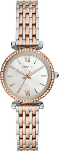 Vista 8 de Fossil Carlie - Reloj de cuarzo de acero inoxidable de tres manecillas para mujer
