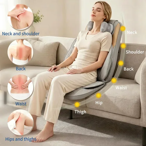 Vista 2 de Masajeador de cuello y espalda Shiatsu con calor, masajeador