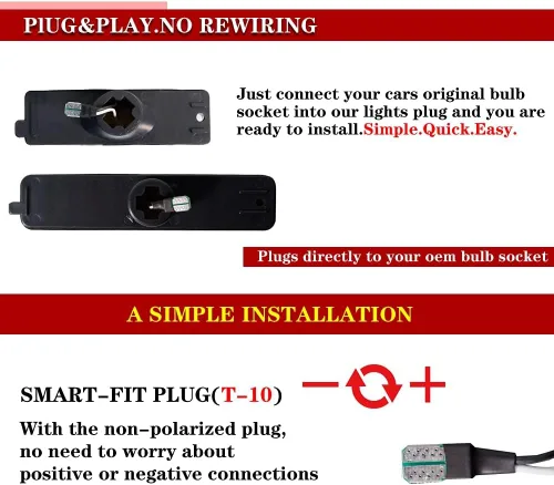 Vista 5 de Kit de luz de marcador lateral LED ámbar y rojo con lente ahumada compatible con Pontiac Firebird Trans Am 1998-2002, reemplaza las lámparas