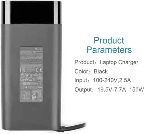 Vista 3 de Cargador adaptador de CA de 150 W 19.5 V 7.7 A para HP ZBook 15 G3 G4, ZBook Studio G3 G4, OMEN 15, OMEN x por Laptop ADP-150XB B Conector de fuente