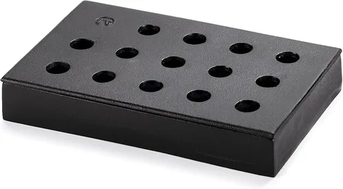 Vista 3 de Outset Q177 parrilla de gas para ahumar, 5.25" x 8.25" x 1.25", Caja de ahumado con virutas de madera: Hierro fundido Caja de fumar de virutas