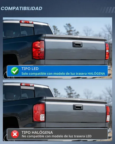 Vista 2 de Ensamble de luz trasera Nilight Compatible con Chevy Silverado 1500 2014 2015 2016 2017 2018 2019, 2500 HD 3500 HD, GMC Sierra 3500HD 2015-2019, Par