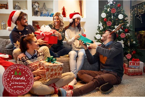 Vista 7 de Adornos de Navidad para Amigos, Regalos para Mujeres y Hombres - Adornos de Cerámica para Árbol de Navidad de 3", Adornos de Amistad para Mejores