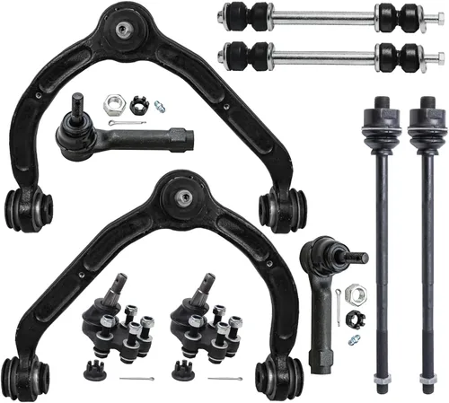 Vista 213 de Detroit Axle - Kit de suspensión delantera de 10 piezas para Chevrolet Trailblazer GMC Envoy 2004-2007 2005 2006 Soportes de brazo de control