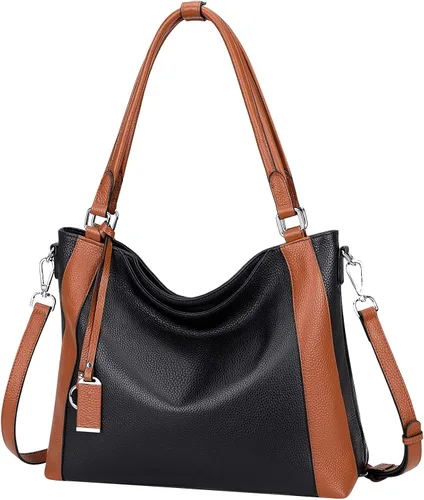 Vista 2 de Over Earth Bolsos de cuero suave para mujer, bolso de hombro tipo hobo grande