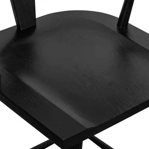 Vista 10 de Poly & BARK Enzo Taburete de mostrador – Moderno taburete de bar tapizado con respaldo curvo, asiento acolchado, tapicería premium, patas de madera