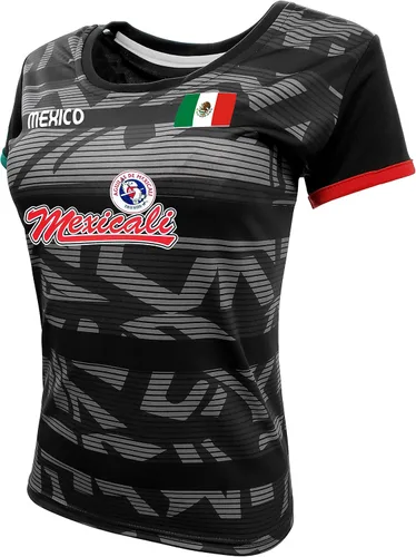 Vista 2 de Jersey Mujer México Aguilas de Mexicali 100% Poliéster NegroGris
