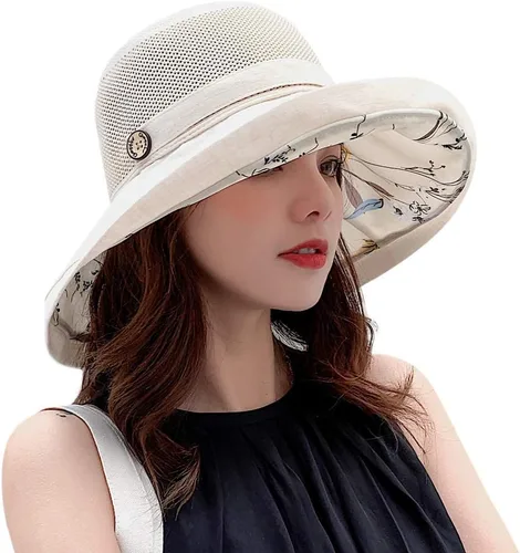 Vista 2 de Sombrero de playa con protección UV para el sol de verano Beige