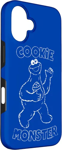 Vista 3 de Funda simple para iPhone 16 Sesame Street Cookie Monster