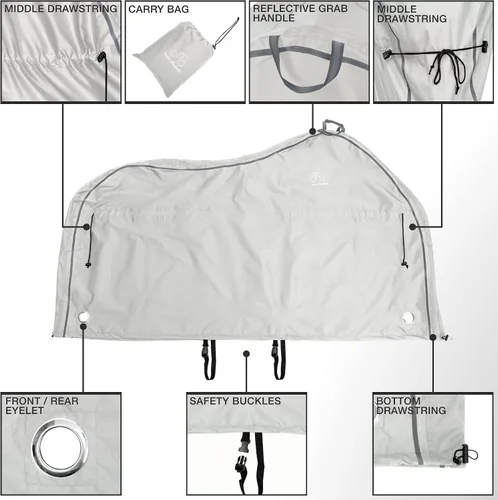 Vista 4 de Funda para bicicleta 300D Parent (Gris, XL - 2 Bicicletas)