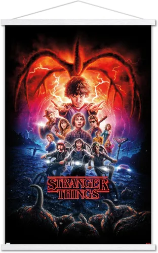 Vista 19 de Trends International Netflix Stranger Things: Season 2 - Póster de pared de una hoja, 22.4 pulgadas de largo x 14.7 pulgadas, versión enmarcada