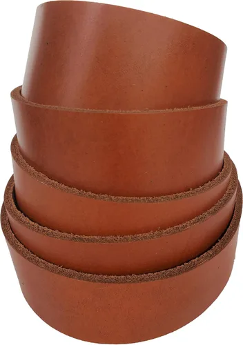 Vista 5 de Tira de cuero de 1/2 pulgada Russet 8-9 oz. (0.126-0.142 in) - Correas de cuero Latigo de hasta 96 pulgadas de largo, fabricadas en Estados Unidos