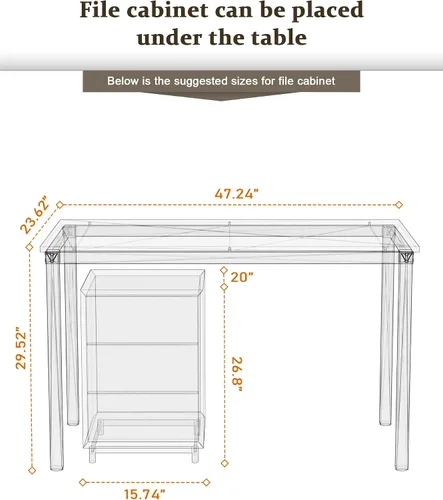 Vista 3 de Escritorio Teraves para computadora o mesa de comedor
