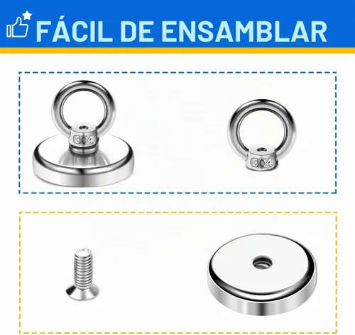 Vista 5 de DIYMAG Ganchos magnéticos con agujero avellanado 110LBS+ 10
