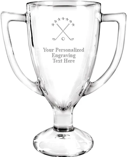 Vista 12 de Crown Awards Premio de taza de vidrio con su texto, trofeo de vidrio personalizado grabado personalizado de 7 pulgadas 38 Personalizado