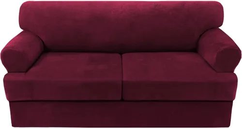 Vista 61 de H.VERSAILTEX Funda para sofá de 2 piezas, fundas para sillón con cojines en forma de T, funda para sofá de terciopelo grueso, protector de muebles