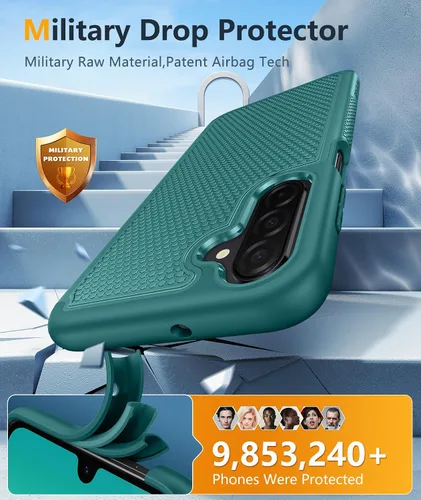 Vista 321 de FNTCASE Funda para iPhone 17 Pro: Fundas delgadas translúcidas de color azul claro compatibles con MagSafe, protección completa de la cámara