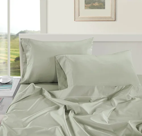 Vista 346 de LANE LINEN - Sábanas individual 100% algodón egipcio suave, cómodo y grueso de calidad de hotel, costuras reforzadas totalmente elásticas, sin
