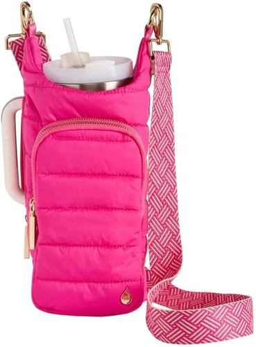 Vista 14 de WanderFull® Ranura con cremallera original HydroBag® HANDLE™ para mango, soporte para botella de agua cruzado manos libres y accesorios para vasos