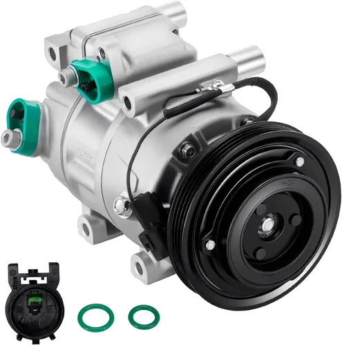 Vista 22 de BDFHYK 57197 Compresor de CA con embrague compatible con Hyundai Santa Fe 2003-2006 y XG350 2002-2005 3.5L, XG300 2001 3.0L, compatible con Kia
